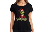 Maglietta Thug Life Grinch Joint Weed Cannabis Weed - Christmas Xmas Donna, Nero, 3XL