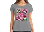 Holly Jolly Christmas Movies Pink Christmas Movie - Maglietta Natalizia Da Donna, Grigio, 3XL