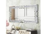 Wisfor Specchio Artloge, Specchio Da Parete Con Cornice In Cristallo, Specchio Da Ingresso Di Lusso Specchio Decorativo, 120×60 Cm