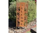 Cartello Da Giardino In Acciaio Inox Welcome