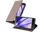 Cadorabo Custodia Per Sony Xperia Z5 Custodia Protettiva In Marrone Custodia Per Telefono Cellulare Custodia Cover Chiusura Magnetica