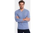 Ombre Clothing Maglietta Da Uomo A Maniche Lunghe Avasant Blu Chiaro M