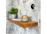 Moontree | Mensola Da Parete Rustica In Legno Liden, 22X4,4X40Cm, Rovere Scuro | Mensola Da Appendere, Mensola Da Parete In Legno Per Il Soggiorno