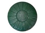 Pouf Marocchino In Vera Pelle - Verde - Fatto A Mano - Consegnato Riempito - Pouf A Sacco Ottomano