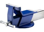 Morsa In Acciaio Wiltec Con Ganasce Da 125 Mm, Morsa Parallela Con Profondità Di Serraggio Di 80 Mm, Morsa Da Banco Con Base Rotonda E Ganasce Antiscivolo