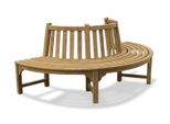 Panchina In Teak Teako Design Fermo - Rotonda O Semicircolare Con Schienale, Resistente Alle Intemperie E Di Facile Manutenzione (240 Cm, 180°)