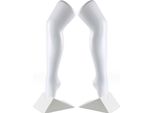Set Di 2 Gambe Da Calza Per La Presentazione Di Calze E Calzini, Gamba Decorativa - Donna, Gamba Decorativa Da 56 Cm Con Supporto, Gamba Da Manichino Con Forma Realistica, Gamba Da Calza - Colore Bianco