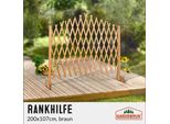 Gardebruk® Recinto Da Giardino A Traliccio Fino A 200 Cm Estensibile Pieghevole Traliccio Per Balconi Da Giardino Ausilio Per L'arrampicata Recinto In Legno Traliccio Per Piante, Colore:Marrone