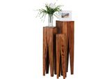 Wohnling Tavolini In Legno Massiccio Sheesham Set Di 3 ; WL1.564