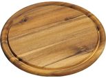 Kesper Piatto Di Carne In Acacia Con Scanalatura Per Il Succo Ø25 Cm