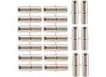 20 Reggimensola In Metallo [Ø 5Mm X Lunghezza 17Mm] Per Ripiani | Reggimensola | Perni Rotondi Per Ripiani In Metallo Nichelato | Set Di 20 - Reggimensola | Reggimensola Per Legno E Vetro
