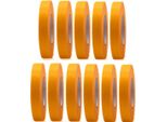 11 Rotoli Di Nastro Adesivo Professionale Oro 50 M X 15 Mm - Nastro Crespo Oro Per Pittori - Nastro Per Mascheratura Per Pittori E Decoratori - Crespo Per Interni Ed Esterni - Crespo Per Pittori - Nastro Adesivo Versatile Per Lavori Di Pittura