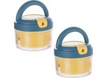 Set Di 2 Multitritatutto Manuali Con Manovella, Affetta Cipolle Con Cavo Di Trazione, Affetta Verdure, Multitritatutto Con Cavo Di Trazione, Tritatutto, Tritatutto Universale Con 2 Lame Affilate In Acciaio Inox