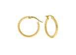 Paar Creolen "Gold 375 Strukutriert 18Mm", Gelb, Fascination By Ellen K., Ohrringe, Damen, One-Size, Gold