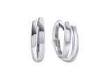 Paar Creolen Vivance "925-Sterling Silber Rhodiniert", Silber (Weiß), Ohrringe, Damen, One-Size, Silber 925 (Sterlingsilber)