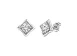 Paar Ohrstecker Vivance "925-Sterling Silber Rhodiniert Zirkonia", Weiß (Weiß, Weiß), Ohrringe, Damen, One-Size, Silber 925 (Sterlingsilber)
