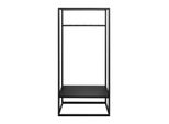 Natural Goods Berlin Armadio A Giorno Quader - Appendiabiti In Metallo Nero - Armadio Profondo 40 Cm 160 X 80 Cm - Appendiabiti Con Ripiano E Ganci - Appendiabiti Con Scarpiera, Nero