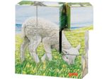 Goki 57607 Puzzle Cubo Animali Della Fattoria, Colorato (1 Pezzo)