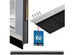 Kotarbau® Guarnizione A Spazzola 100 Cm X 45 Mm Alluminio Guarnizione Autoadesiva Per Porte Striscia Di Tenuta Esclusione Di Correnti D'aria Spazzola Per Porte Spazzola Per Porte Guarnizione Per Pavimento