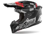 Airoh Aviator 3 Burnout Motocross Helm, Schwarz Matt/Rot, Xl (61/62)