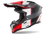 Casco Motocross Airoh Aviator 3 Monarch, Nero Opaco/Grigio/Rosso, M (57/58)