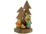 Lettino Da Foresta Minimalista Con Sacra Famiglia K 132-01, Dimensioni: Circa 10 X 18 Cm