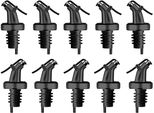 Versatore Per Bottiglie Nero Con Tappo In Plastica In Un Set Di 10 Pezzi
