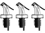 Versatore Per Bottiglie Argento Opaco Con Tappo In Plastica In Set Di 3 Pezzi