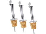 Versatore Per Bottiglie In Sughero Con Tappo - Set Da 3