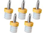 Versatore Per Bottiglie In Acciaio Inox In Legno - Set Da 5