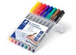 Staedtler® 312 WP8 Penna A Punta Fine Penna Universale Lumocolor® - Non Permanente, B, 8 Colori
