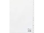 Durable Divisorio A4 In Pp 20 Tasti A-Z Cavalierini Prestampati E Indice , Bianco, 615002