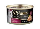 Miamor 100Gx24 Fines Filets Jelly Poulet & Jambon & Riz