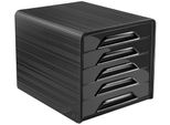 Cep 1071110121 Cassettiera Cep Smoove, 5 Cassetti, Bianco / Nero