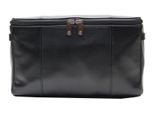 Esquire Pelle Borsa Per Utensili Spa Cosmetic Bag Black Nero