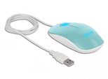 Mouse Ottico A 3 Tasti Led Usb Type-A Turchese