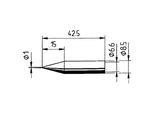 Punta Per Saldatura Ersa Serie 842, BD/1,0 Mm, Punta A Matita, 1 Pezzo 0842BD/SB