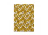 Arazzo Floreale Abakuhaus, Bouquet Vintage Botanico In Morbido Tessuto Microfibra, Colori Chiari Che Non Sbiadiscono, Lavabile, 110 X 150 Cm, Marrone, Giallo, Beige