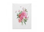 Arazzo Floreale Abakuhaus, Bouquet Vintage Fiori In Morbido Tessuto Microfibra Colori Chiari Che Non Sbiadiscono Lavabile, 110 X 150 Cm, Multicolore