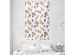 Abakuhaus Arazzo Colorato E Copriletto, Costa Mediterranea In Morbido Tessuto Microfibra Lavabile Senza Scolorimento Stampa Digitale, 140 X 230 Cm, Marigold Bianco Malva
