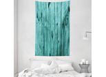 Abakuhaus Arazzo E Copriletto Blu, Texture Legno Antico In Morbido Tessuto Microfibra Lavabile Senza Scolorimento, Stampa Digitale, 140 X 230 Cm, Blu