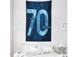 Abakuhaus Arazzo Blu E Copriletto, Stelle Festa In Camera In Morbido Tessuto Microfibra Lavabile Senza Scolorimento Stampa Digitale, 140 X 230 Cm, Blu Scuro Azzurro