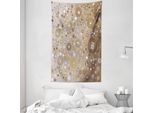 Abakuhaus Tappeto Da Parete E Copriletto Marroni, Bolle Come Punti Circolari In Morbido Tessuto In Microfibra Lavabile Senza Scolorimento Stampa Digitale, 140 X 230 Cm, Marrone Chiaro Lilla Chiaro Crema