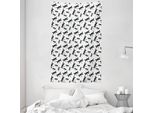 Abakuhaus Arazzo E Copriletto Libelle, Bold E Nero In Morbido Tessuto Microfibra Lavabile Senza Scolorimento Stampa Digitale, 140 X 230 Cm, Bianco Nero