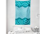 Abakuhaus Arazzo E Copriletto Seafoam, Motivo Tribale A Pois In Morbido Tessuto Microfibra Lavabile Senza Scolorimento Stampa Digitale, 140 X 230 Cm, Verde Acqua Seafoam Blu Petrolio