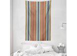 Abakuhaus Arazzo Etnico E Copriletto, Motivo A Strisce Verticali In Morbido Tessuto Microfibra Lavabile Senza Scolorimento, Stampa Digitale, 140 X 230 Cm, Multicolore