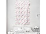 Abakuhaus Arazzo Floreale E Copriletto, Flappy Hummingbirds In Morbido Tessuto Microfibra Lavabile Senza Scolorimento Stampa Digitale, 140 X 230 Cm, Multicolore