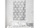 Abakuhaus Arazzo E Copriletto Orchidea, Arte Monocromatica Con Boccioli In Morbido Tessuto Microfibra Lavabile Senza Scolorimento Stampa Digitale, 140 X 230 Cm, Bianco E Nero