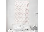 Abakuhaus Arazzo E Copriletto Con Canguro, Tema Asilo E Cuori In Morbido Tessuto Microfibra Lavabile Senza Scolorimento Stampa Digitale, 140 X 230 Cm, Seafoam E Rose