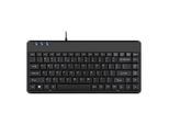 Perixx PERIBOARD-409 H, Us, Mini Tastiera Usb, 2 Hub, Nero (Layout Us)